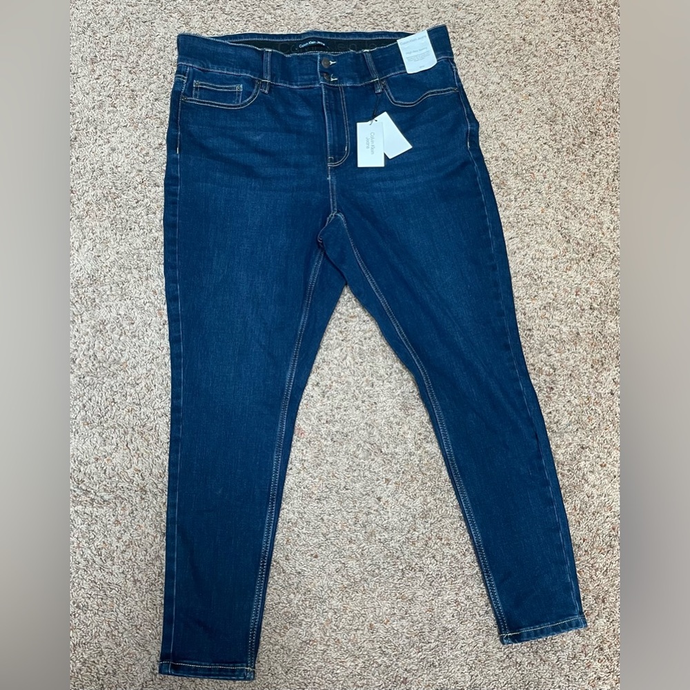 New Calvin Klein Jeans Womens 18W PLUS High Rise Skinny